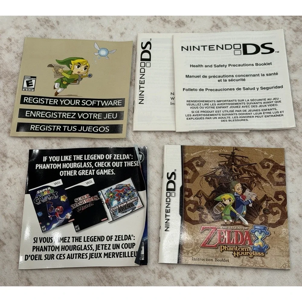 The Legend of Zelda Phantom Hourglass Nintendo DS Case Manual ONLY NO GAME